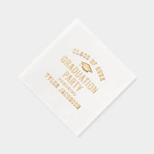 Moderne Klasse van 2025 Custom Graduation Party Folie Servetten (Rechts)