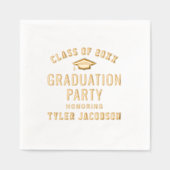 Moderne Klasse van 2025 Custom Graduation Party Folie Servetten (Voorkant)