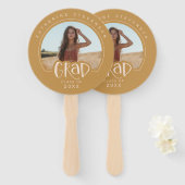 Moderne Klasse van 2025 Foto Afstudeerder Afstuder Handwaaier (Voorkant en achterkant)