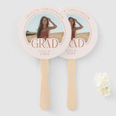 Moderne Klasse van 2025 Foto Afstudeerder Afstuder Handwaaier (Voorkant en achterkant)