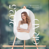 Moderne Klasse van 2025 Foto Afstuderen Welkom Acryl Bord (Neutraal)