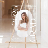 Moderne Klasse van 2025 Foto Afstuderen Welkom Acryl Bord