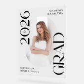 Moderne Klasse van 2025 Foto Afstuderen Welkom Acryl Bord (Hoek)