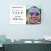 Moderne Klasse van 2025 Foto Graduation Party Spandoek (Beurs)