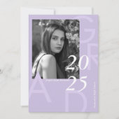 Moderne Klasse van 2025 Foto Minimal Afstuderen Kaart (Voorkant)