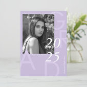 Moderne Klasse van 2025 Foto Minimal Afstuderen Kaart (Staand voorkant)