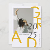 Moderne Klasse van 2025 Foto Minimal Afstuderen Kaart (Voorkant)