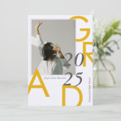 Moderne Klasse van 2025 Foto Minimal Afstuderen Kaart (Staand voorkant)