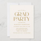 Moderne Klasse van 2025 Gold Photo Graduation Part Kaart (Achterkant)