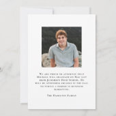 Moderne Klasse van 2025 Goud 2 Foto Afstuderen Aankondiging (Achterkant)