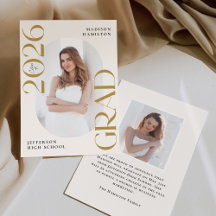 Moderne Klasse van 2025 Goud Afstudeerder 2 Foto A