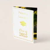 Moderne klasse van 2025 - goud folie kaarten (Voorkant)