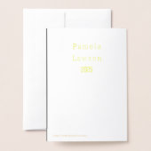 Moderne klasse van 2025 - goud folie kaarten (Met envelop)