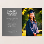 Moderne klasse van 2025 - goud folie kaarten (Binnen)