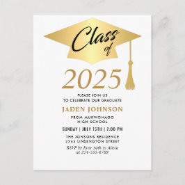 Moderne klasse van 2025 Graduation Party Invitatio Briefkaart