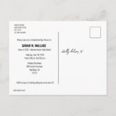 Moderne Klasse van 2025 High School Afstudeerder S Uitnodiging Briefkaart (Achterkant)