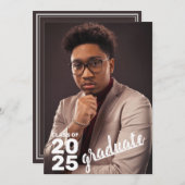 Moderne Klasse van 2025 High School Afstuderen Fot Aankondiging (Voorkant / Achterkant)