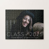 Moderne Klasse van 2025 Overlay Foto Afstuderen Legpuzzel (Horizontaal)