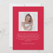 Moderne Klasse van 2025 Rode Afstudeerder 2 Foto A Aankondiging (Achterkant)