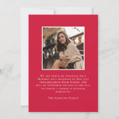 Moderne Klasse van 2025 Rood 2 Foto Afstuderen Aankondiging (Achterkant)