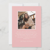 Moderne Klasse van 2025 Roze 2 Foto Afstuderen Aankondiging (Achterkant)