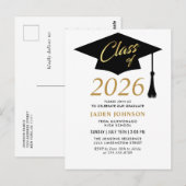 Moderne Klasse van 2025 Uitnodiging voor afstudeer (Voorkant / Achterkant)