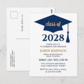 Moderne Klasse van 2025 Uitnodiging voor afstudeer (Voorkant / Achterkant)