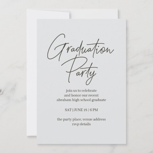 Moderne Klasse van 2025 Uitnodiging voor afstudeer (Achterkant)