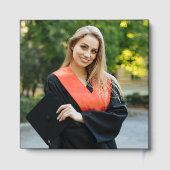 Moderne Klasse van 2025 Zwart Foto Afstuderen Gastenboek (Achterkant)