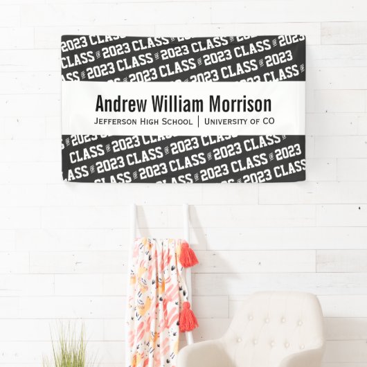 Moderne klasse van 20XX Afstuderen Aangepaste kleu Spandoek (Insitu)