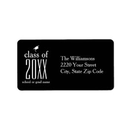 Moderne klasse van 20XX Graduation Cap Custom Colo Etiket