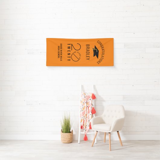 Moderne KLASSE VAN 20XX Oranje Afstuderen deur Spandoek (Insitu)