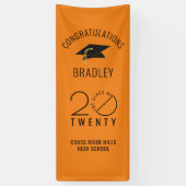 Moderne KLASSE VAN 20XX Oranje Afstuderen deur Spandoek (Verticaal)