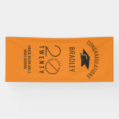 Moderne KLASSE VAN 20XX Oranje Afstuderen deur Spandoek (Horizontaal)