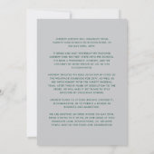 Moderne Klasse van 25 Groen Zilver 2 Foto Open Hui Aankondiging (Achterkant)