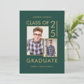 Moderne klasse van 25 groene 2 foto's Open huis Kaart (Staand voorkant)