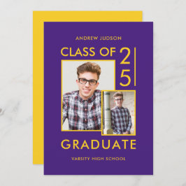 Moderne Klasse van 25 Paarse 2 foto's Open Huis Kaart