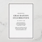 Moderne klasse van de Folie van 2022: geperste Gra Uitnodiging (Achterkant)