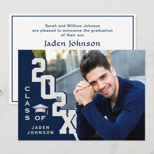 Moderne klasse van de PHOTO-graduatiepartij voor A Kaart (Voorkant / Achterkant)