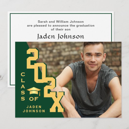 Moderne klasse van de PHOTO-graduatiepartij voor A Kaart (Voorkant / Achterkant)