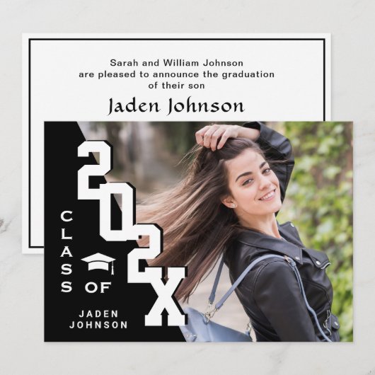 Moderne klasse van de PHOTO-graduatiepartij voor A Kaart (Voorkant / Achterkant)