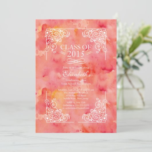 Moderne klasse van de uitnodiging van de Graduatio (Staand voorkant)