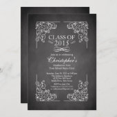 Moderne klasse van de uitnodiging van de Graduatio (Voorkant / Achterkant)