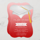 Moderne klasse van de uitnodiging van de Graduatio (Voorkant / Achterkant)