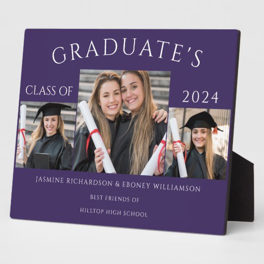 Moderne klasse van fotocollage paarse fotoplaat (Zijkant)