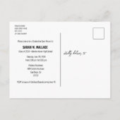 Moderne Klasse van Handgeschreven High School Afst Uitnodiging Briefkaart (Achterkant)