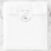 Moderne Klasse van het Adres van de Terugkeer Afst Ronde Sticker (Tas)