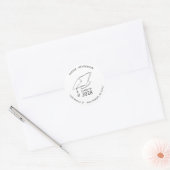 Moderne Klasse van het Adres van de Terugkeer Afst Ronde Sticker (Envelop)