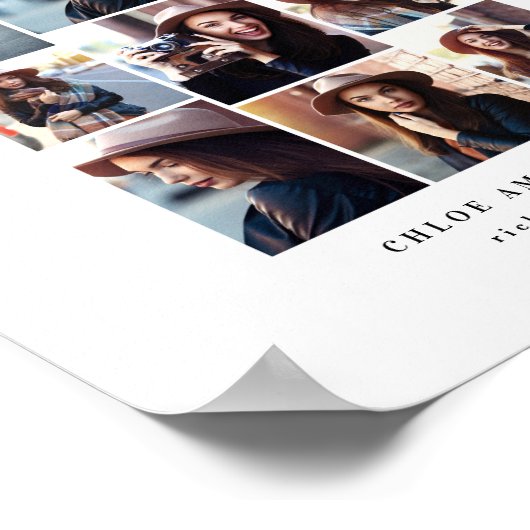 Moderne klasse van multi-foto afstuderen poster (Hoek)