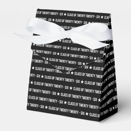 Moderne Klasse van Twenty Twenty‑Six Typografie Bedankdoosjes (Voorkant Zijde)